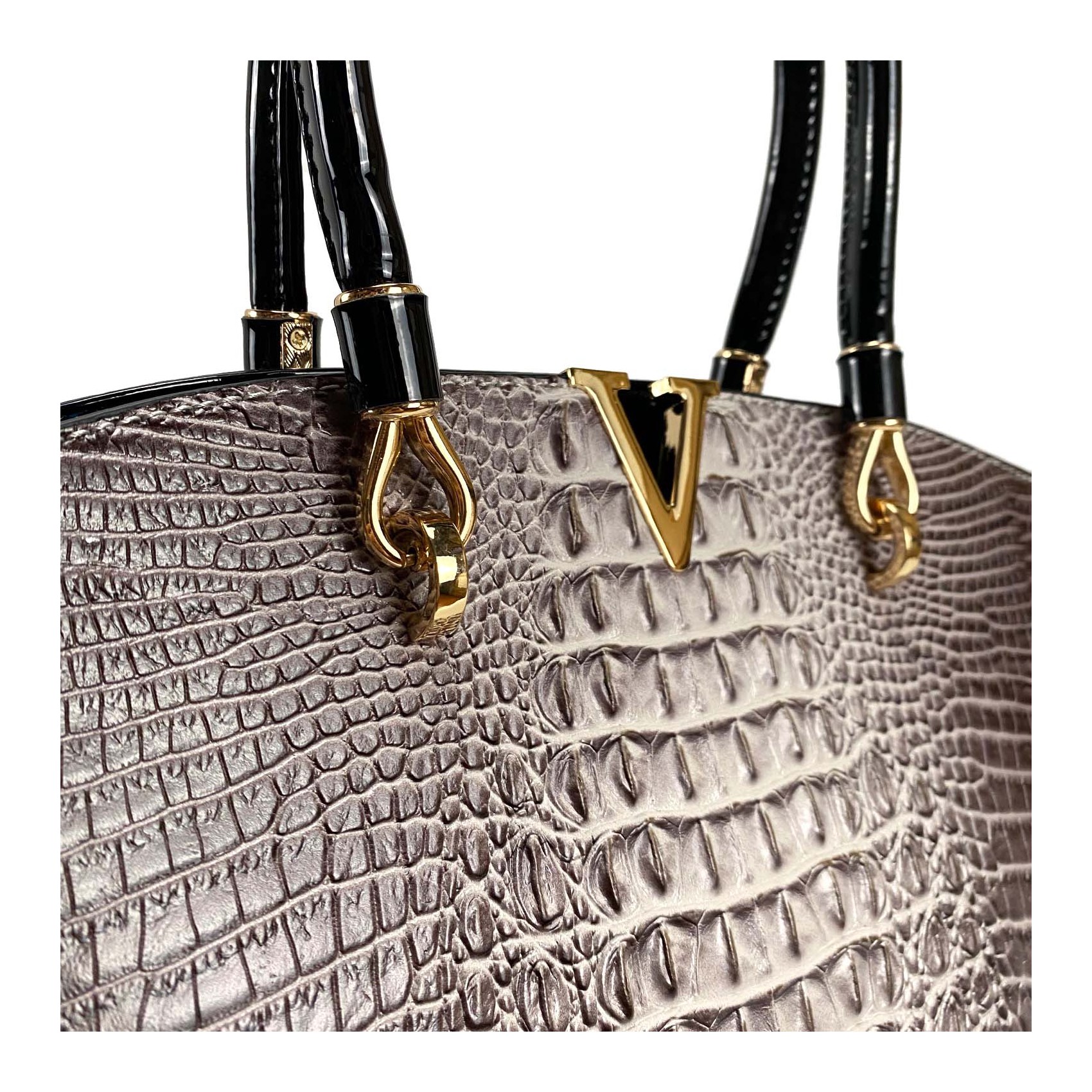 Жіноча класична сумка Inessa сіро-коричнева