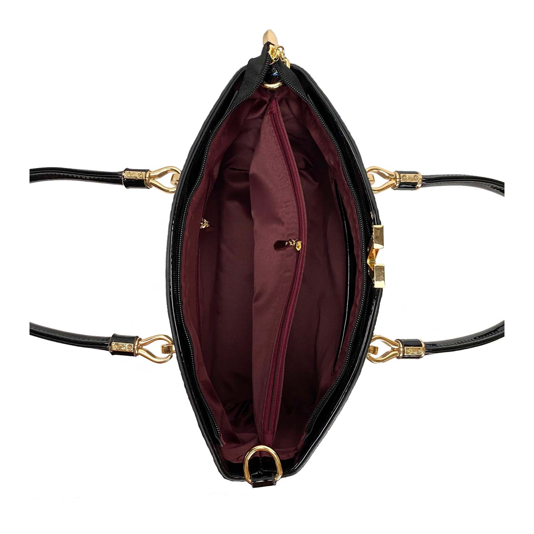 Женская классическая сумка Inessa серо-коричневая