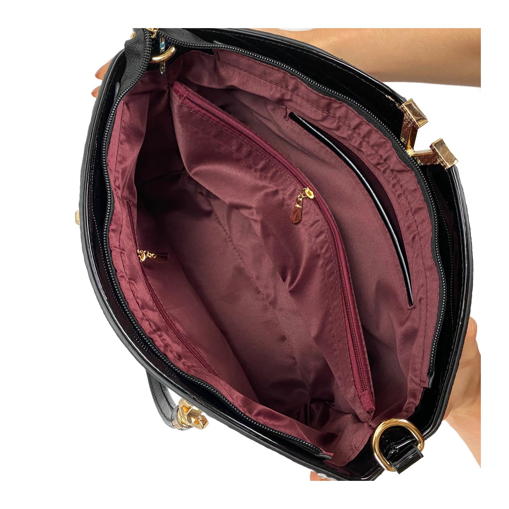 Жіноча класична сумка Inessa сіро-коричнева