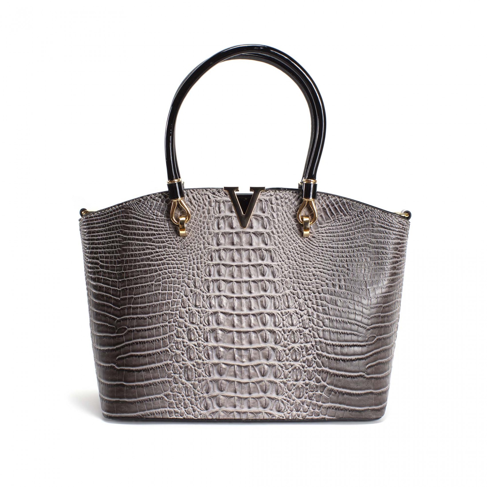 Жіноча класична сумка Inessa сіро-чорна