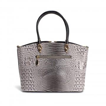 Жіноча класична сумка Inessa сіро-чорна фото