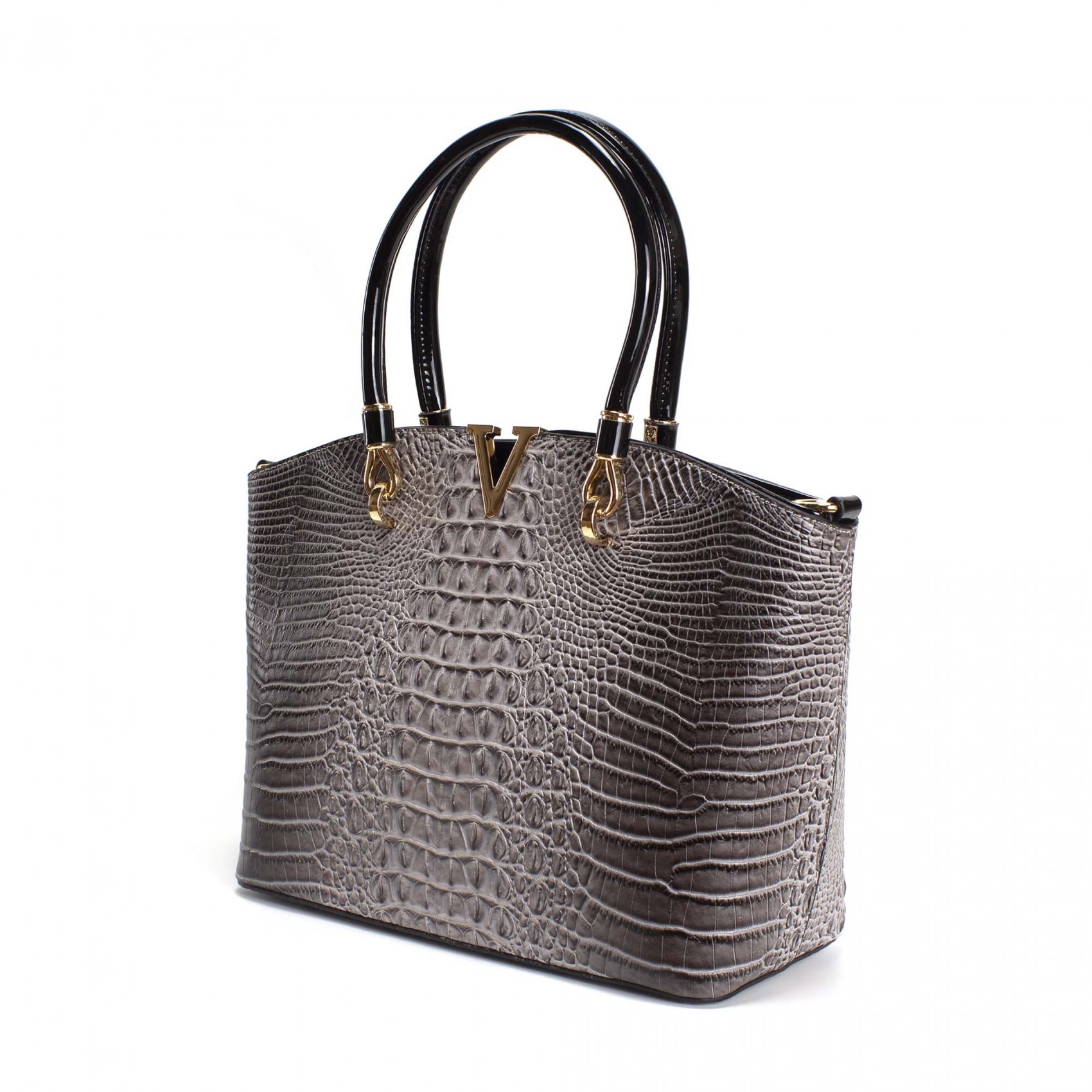 Жіноча класична сумка Inessa сіро-чорна