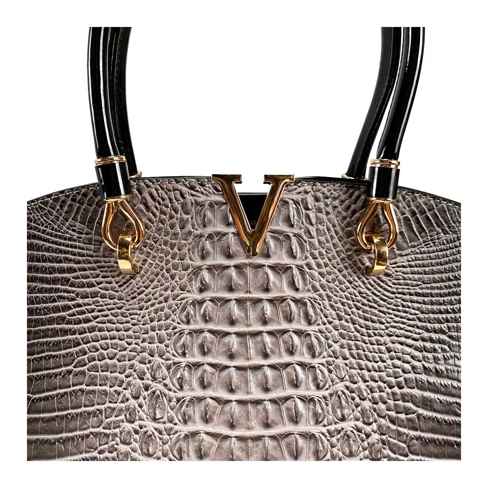 Жіноча класична сумка Inessa сіро-чорна