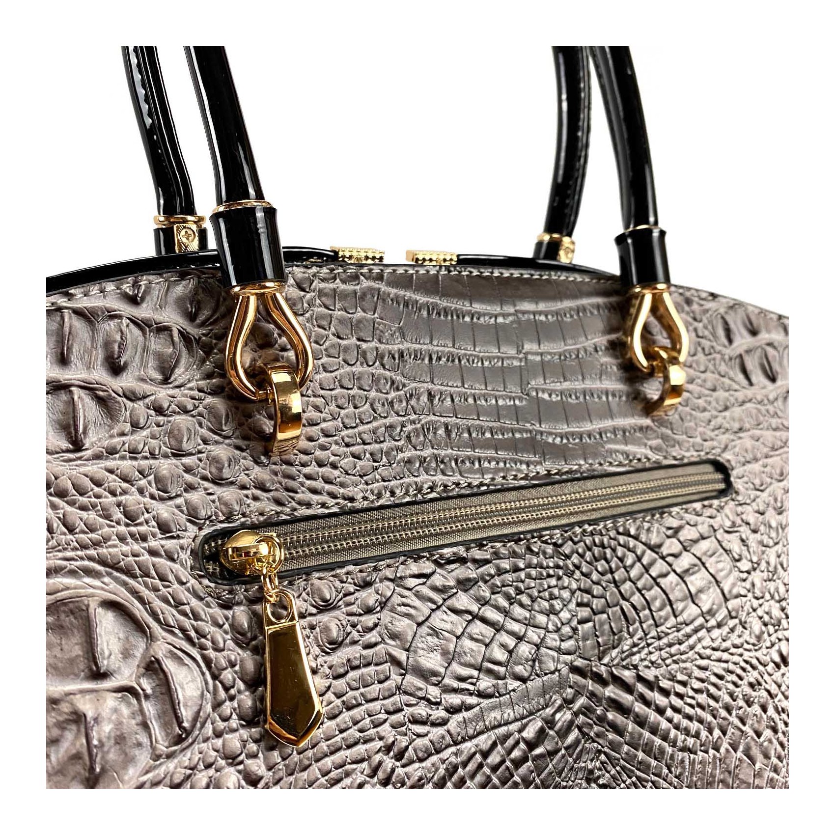 Жіноча класична сумка Inessa сіро-чорна