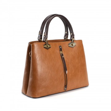 Жіноча класична сумка Miranda світло-коричнева фото