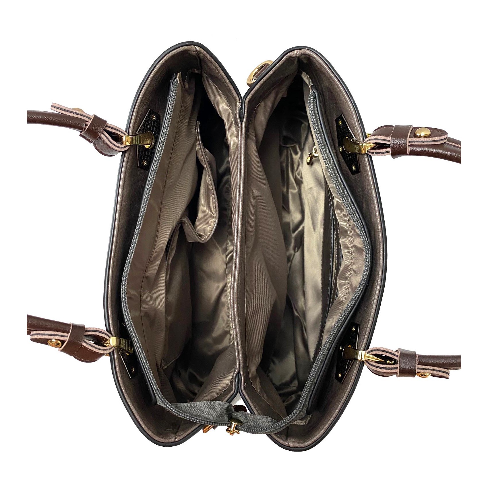 Жіноча класична сумка Miranda сіро-коричнева