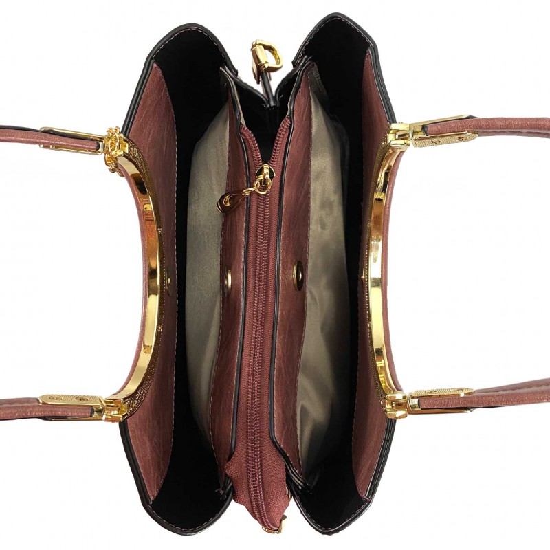 Женская классическая сумка Mary сиреневая - 4 фото