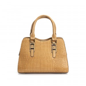 Женская классическая сумка Elly светло-коричневая