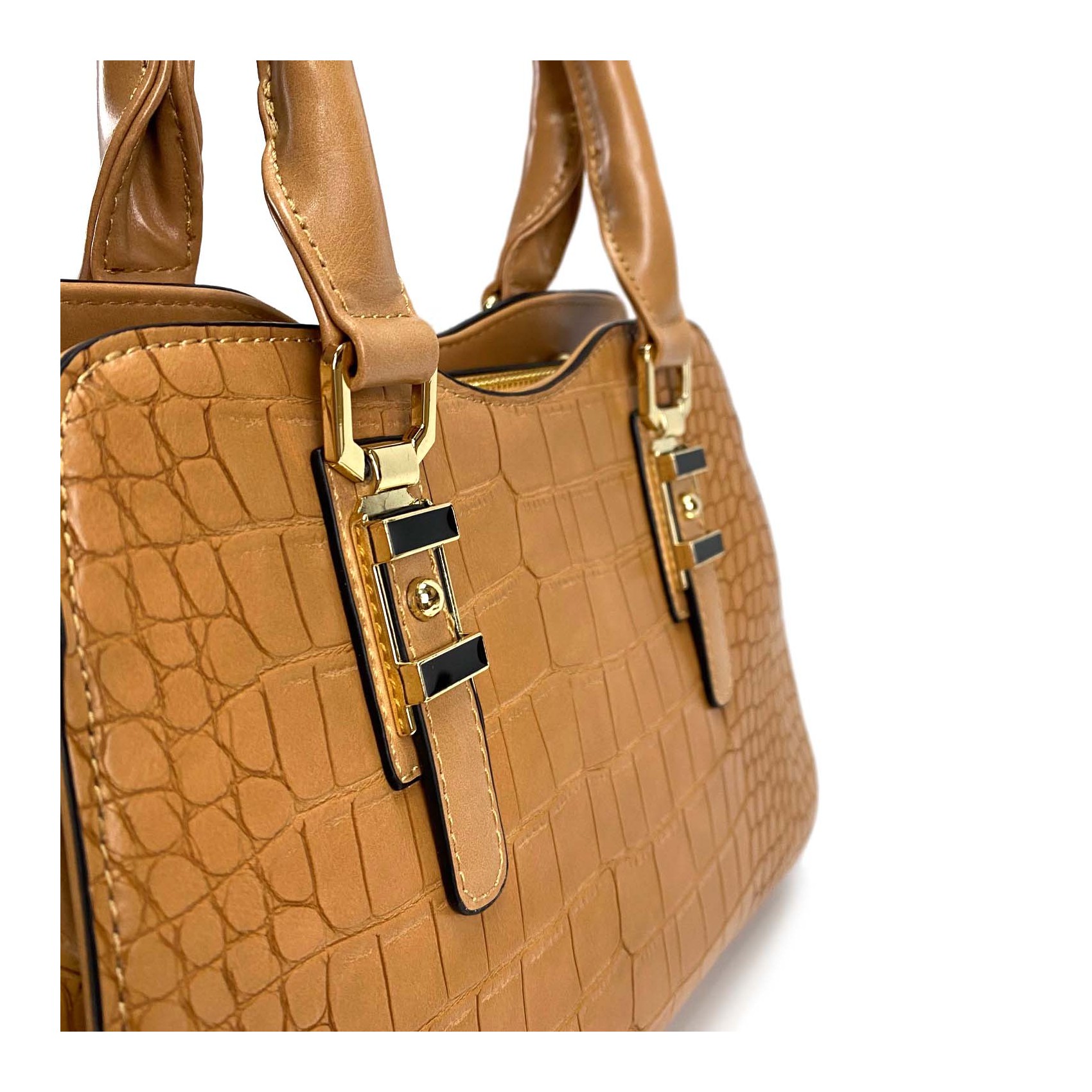 Женская классическая сумка Elly светло-коричневая