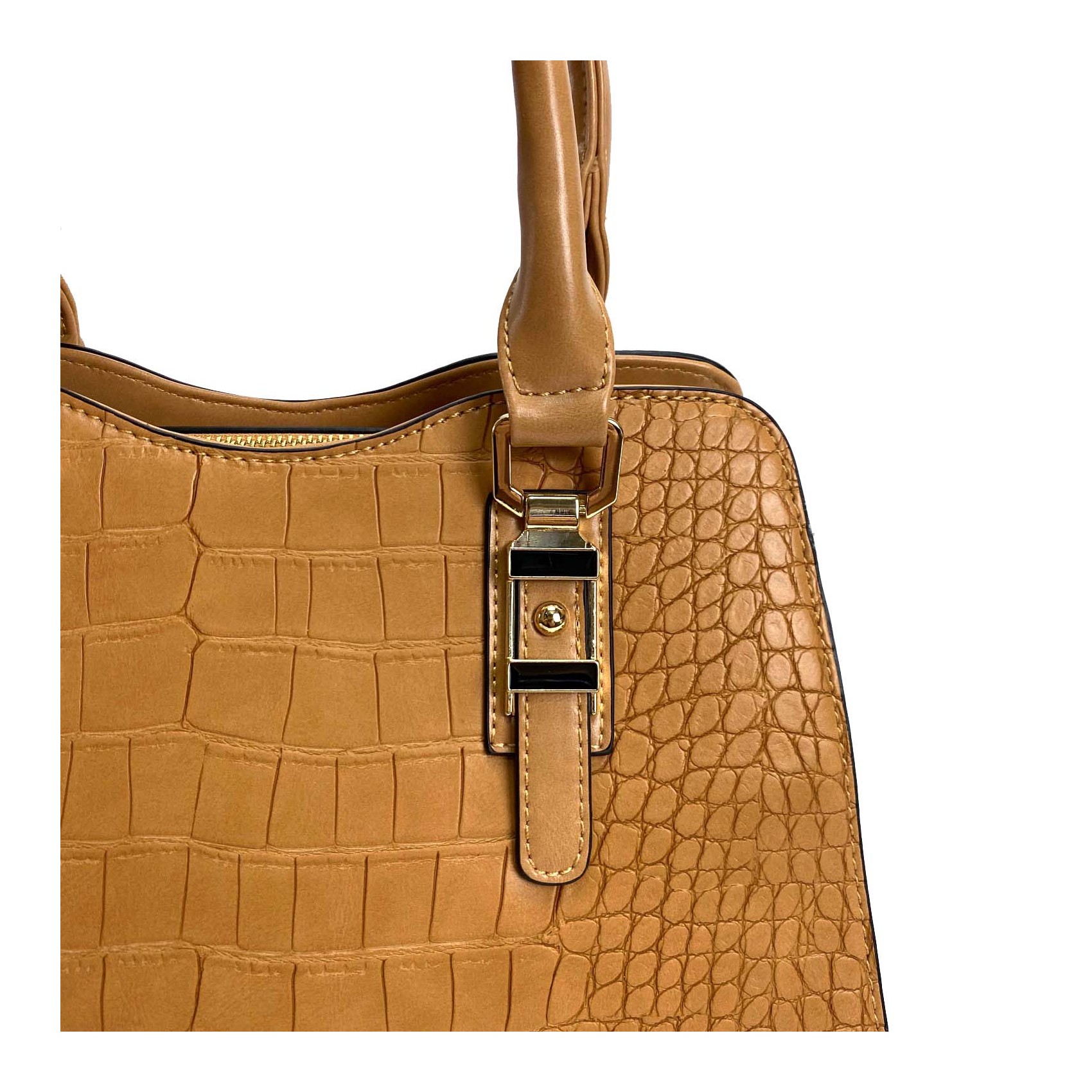 Женская классическая сумка Elly светло-коричневая