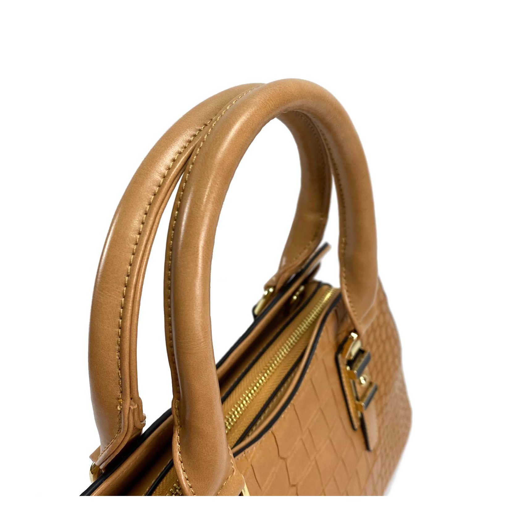 Женская классическая сумка Elly светло-коричневая