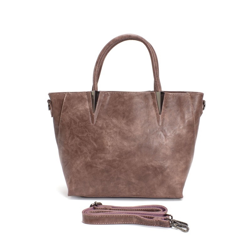 Жіноча класична сумка Wendy персикова - 4 фото