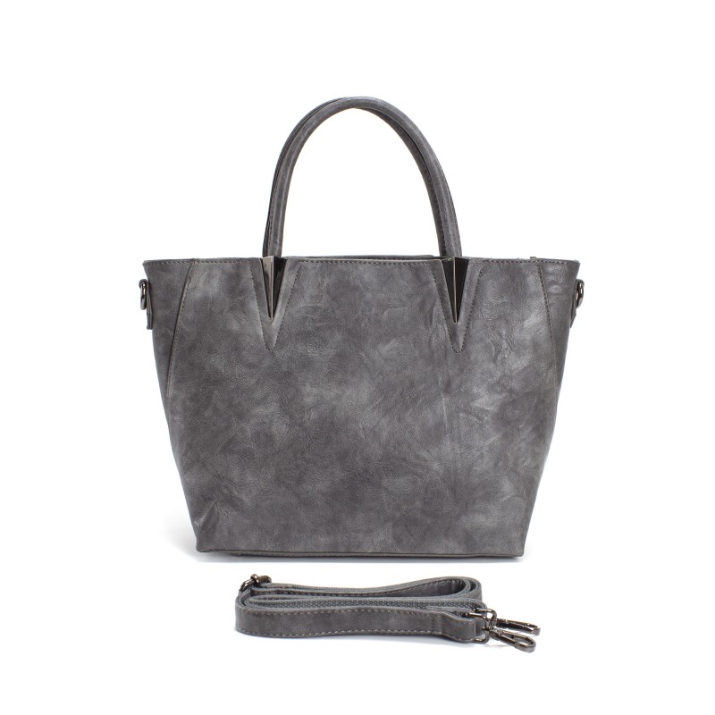 Женская классическая сумка Wendy серая - 4 фото