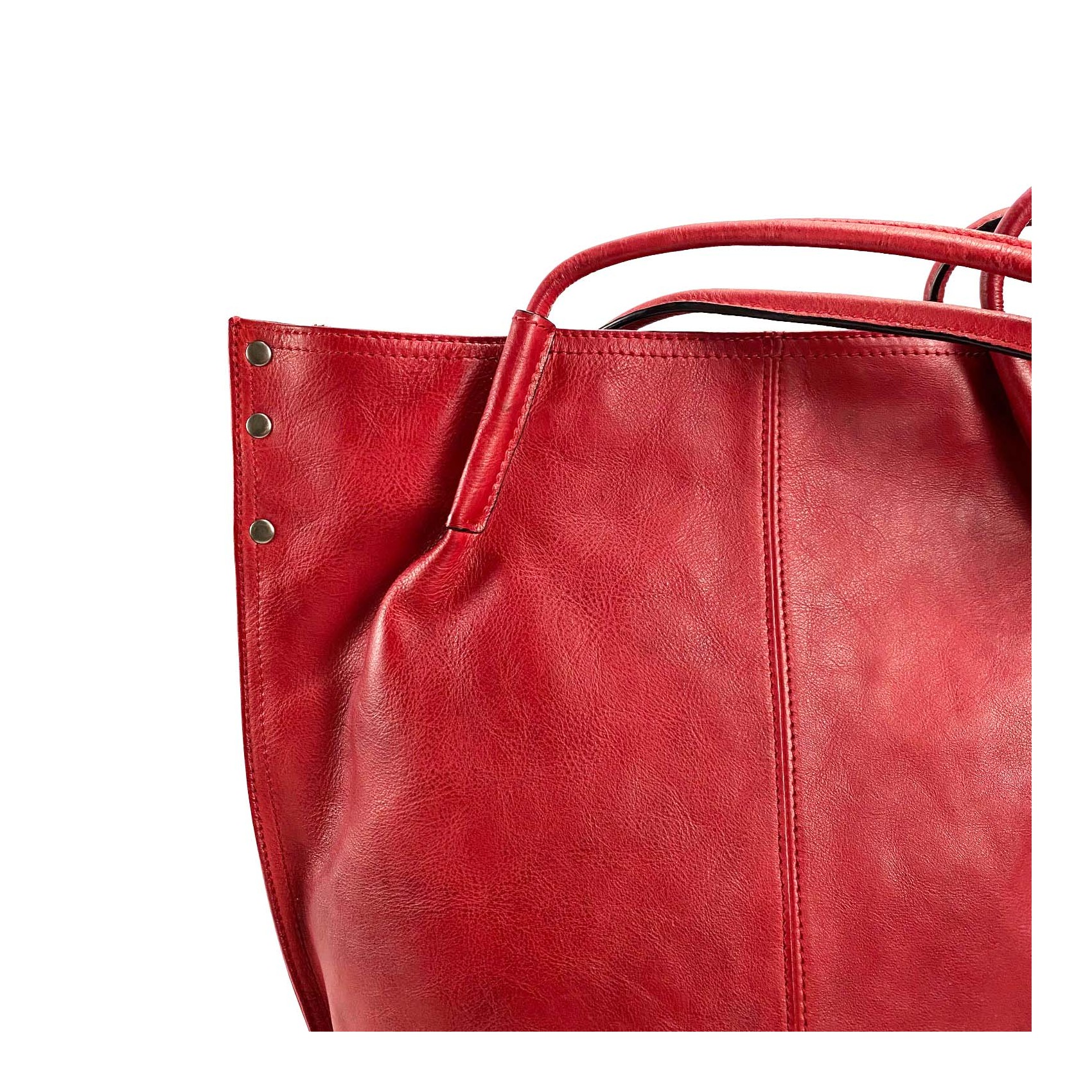 Женская кожаная сумка Biu Adler красная