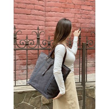 Женская сумка-тоут Weekend графитовая фото