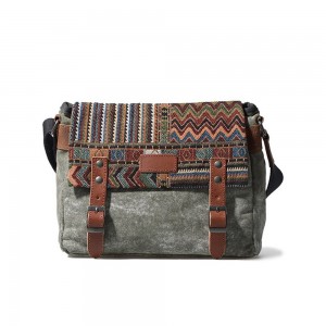 Женская сумка через плечо Aeon с орнаментом хаки