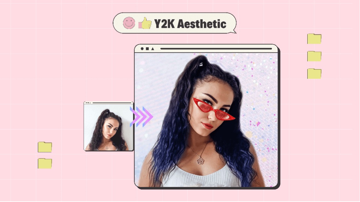 Очки в стиле Y2K